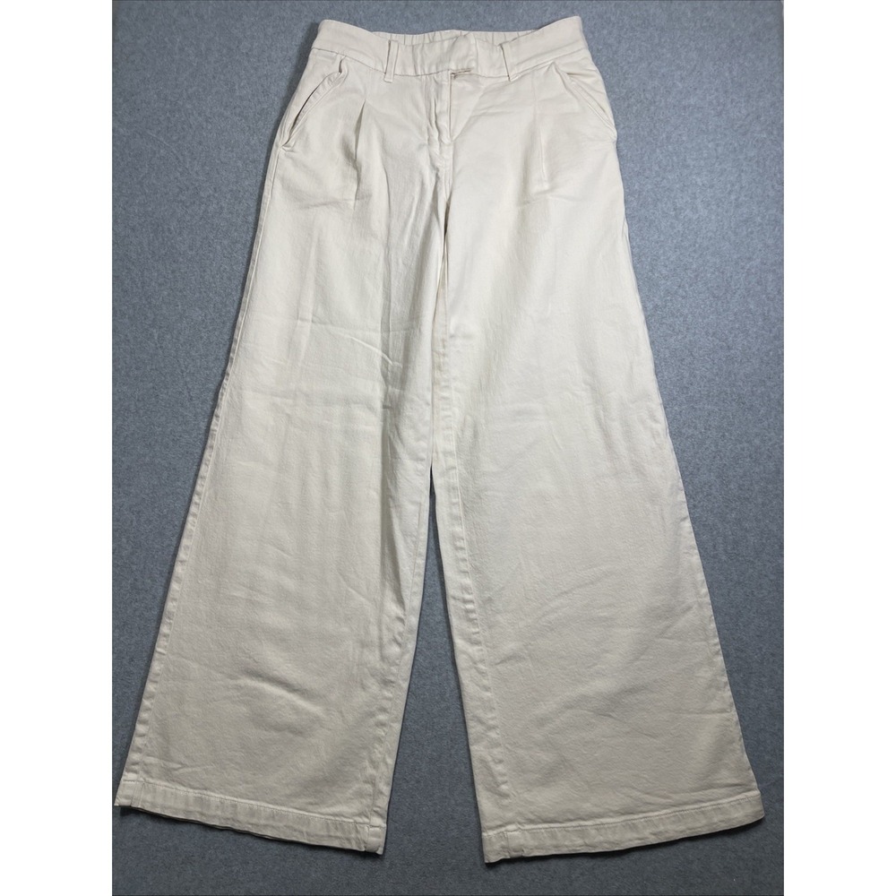 American Eagle Outfitters Women's Jeans White Stretch Waist Denim Pants Size 2